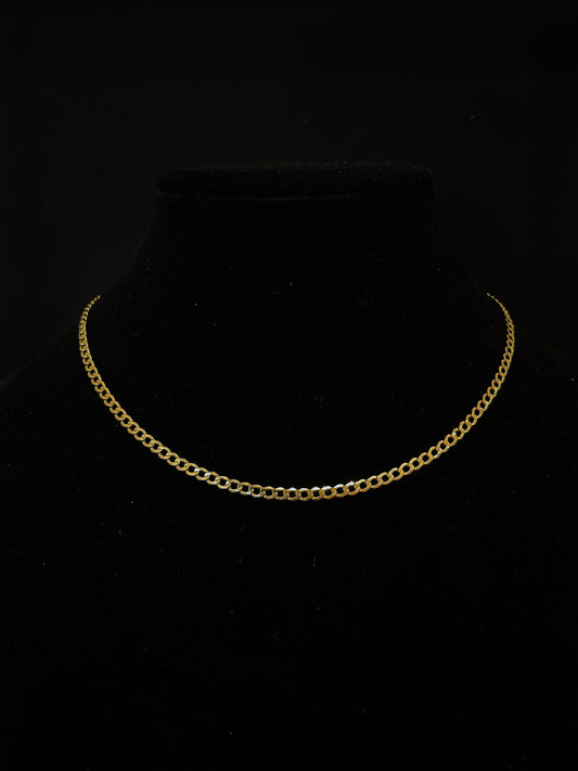 3.5mm Gold Curb Chain (14K Gold)