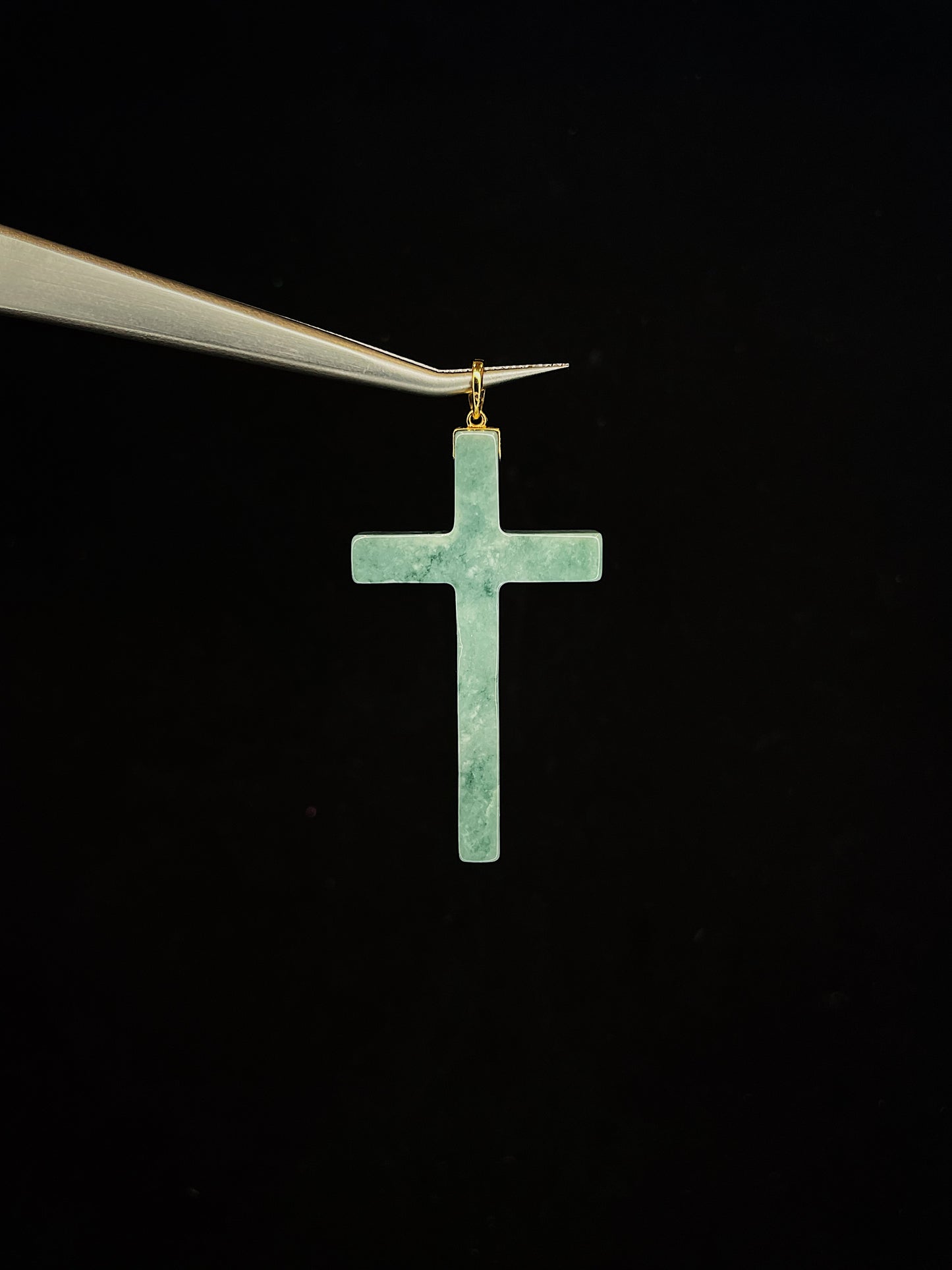 Green Cross Jade Pendant