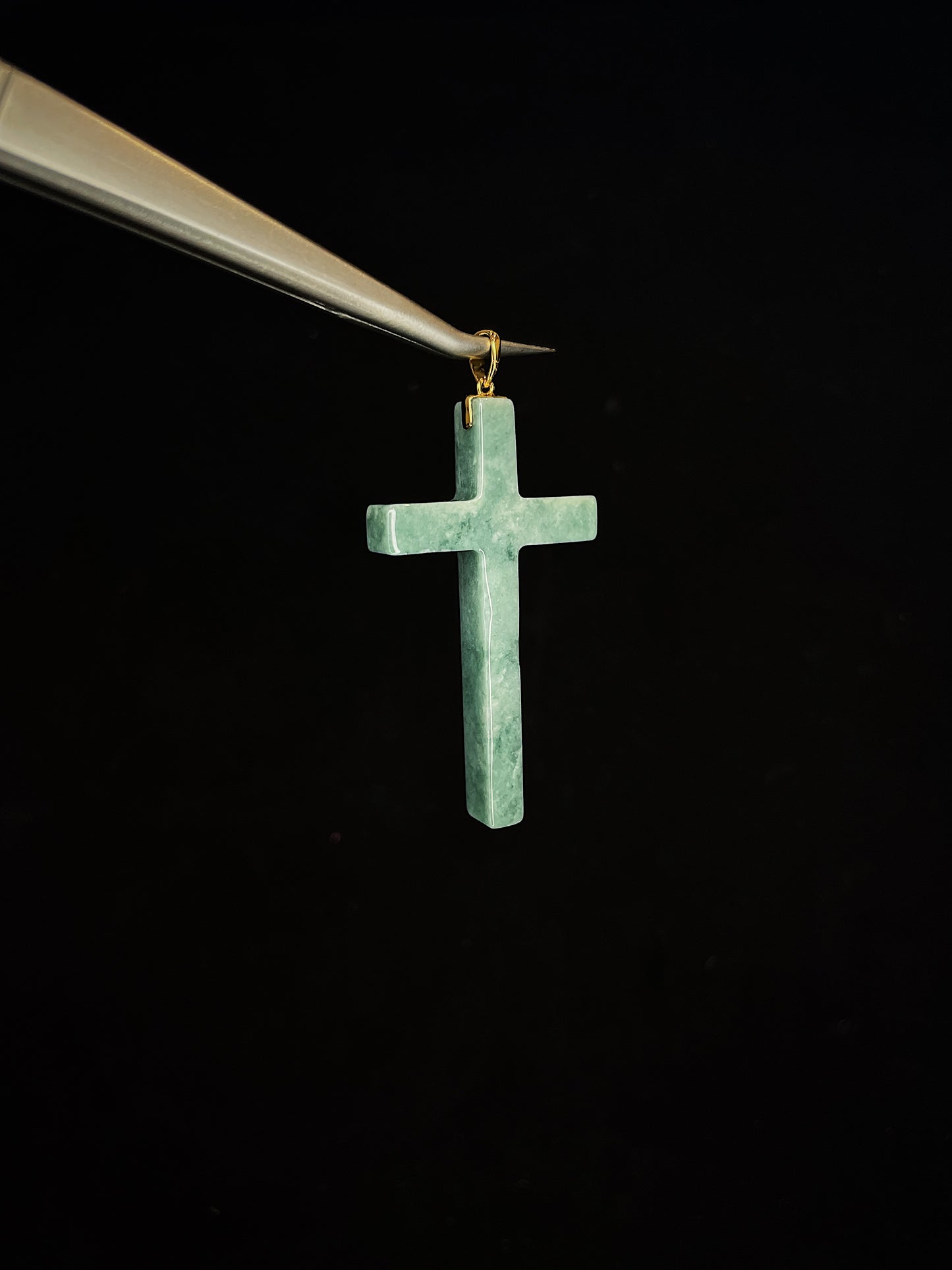 Green Cross Jade Pendant