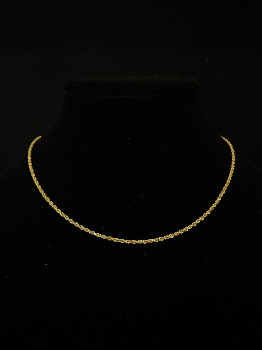 2.2mm Rope Chain (14k Gold)