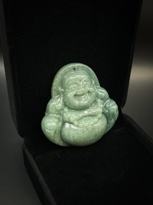 Green Jade Laughing Buddha