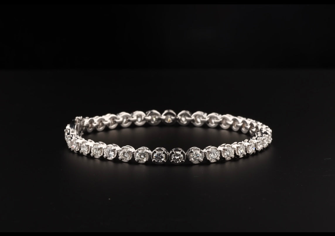 Tennis Bracelet 4.45 CT Natural Diamonds