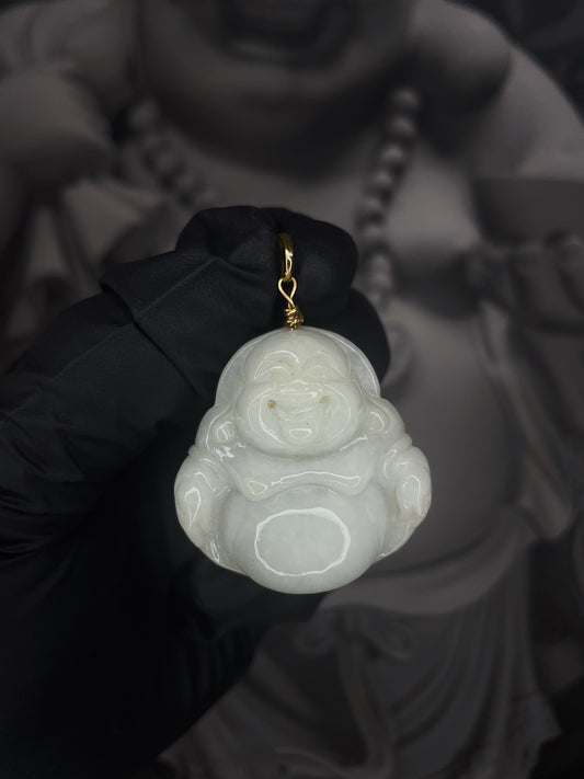 White Jade Laughing Buddha