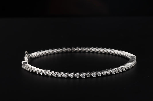 Tennis Bracelet 2.337 CT Natural Diamonds